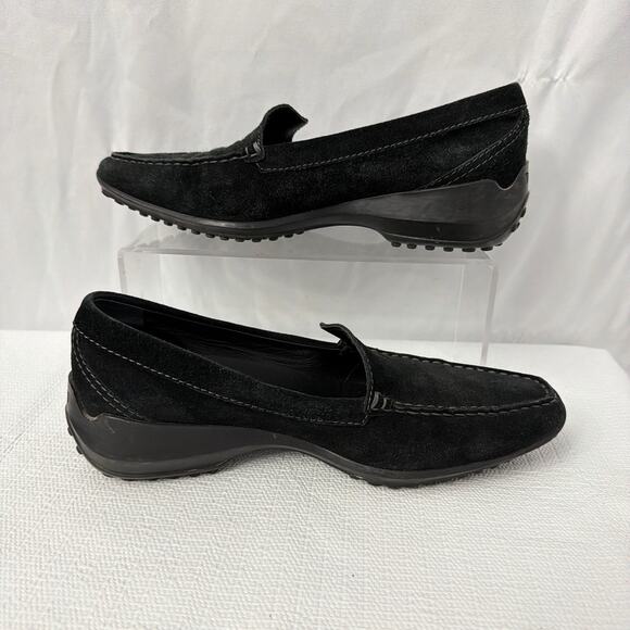 Tods Loafers Mens Size 9 US Black Suede Driving Moc Slip On Shoes Made in Italy - Picture 8 of 9